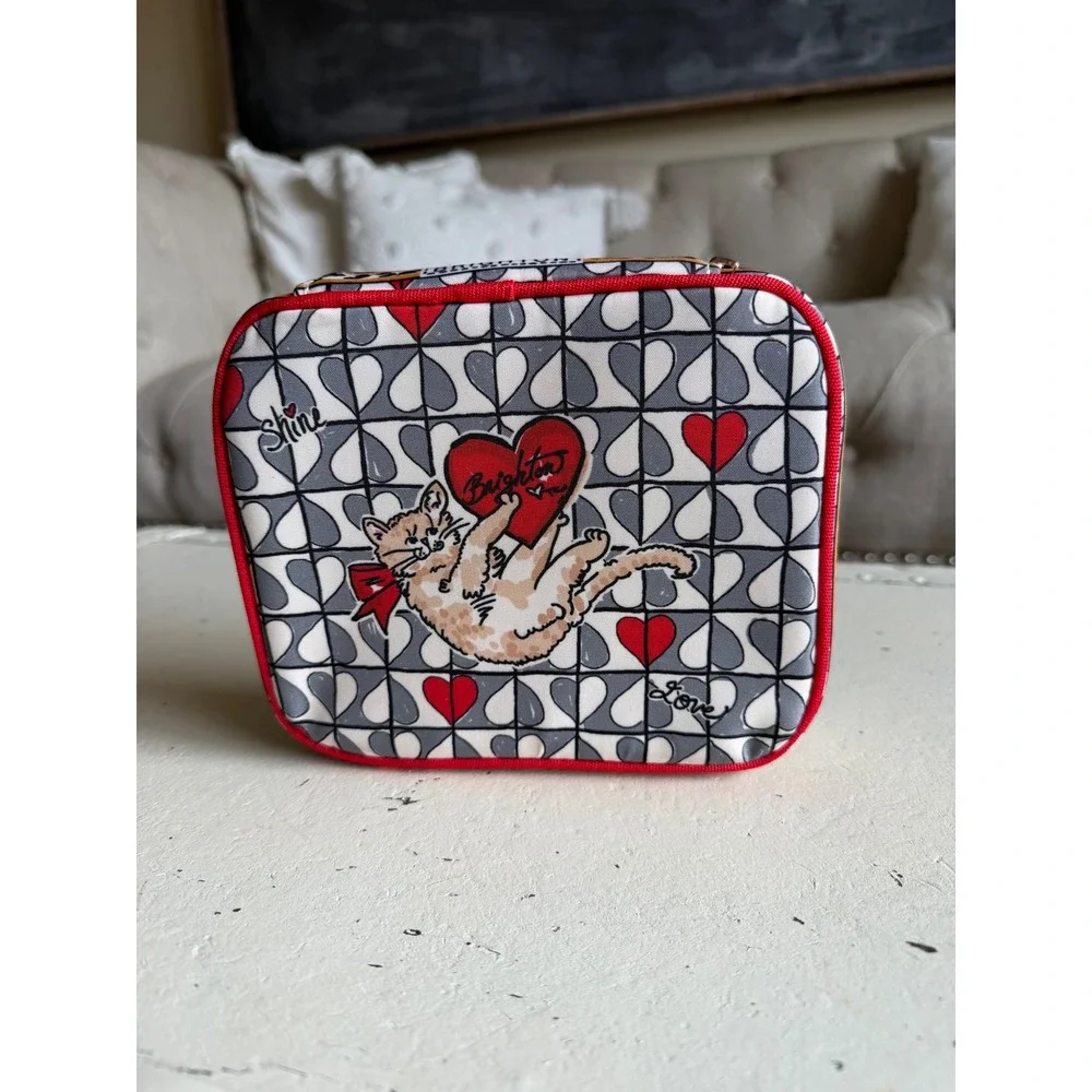 BRIGHTON Love Jewelry Case‎ Multicolor Leopard Bow Cat Women's OS Excellent